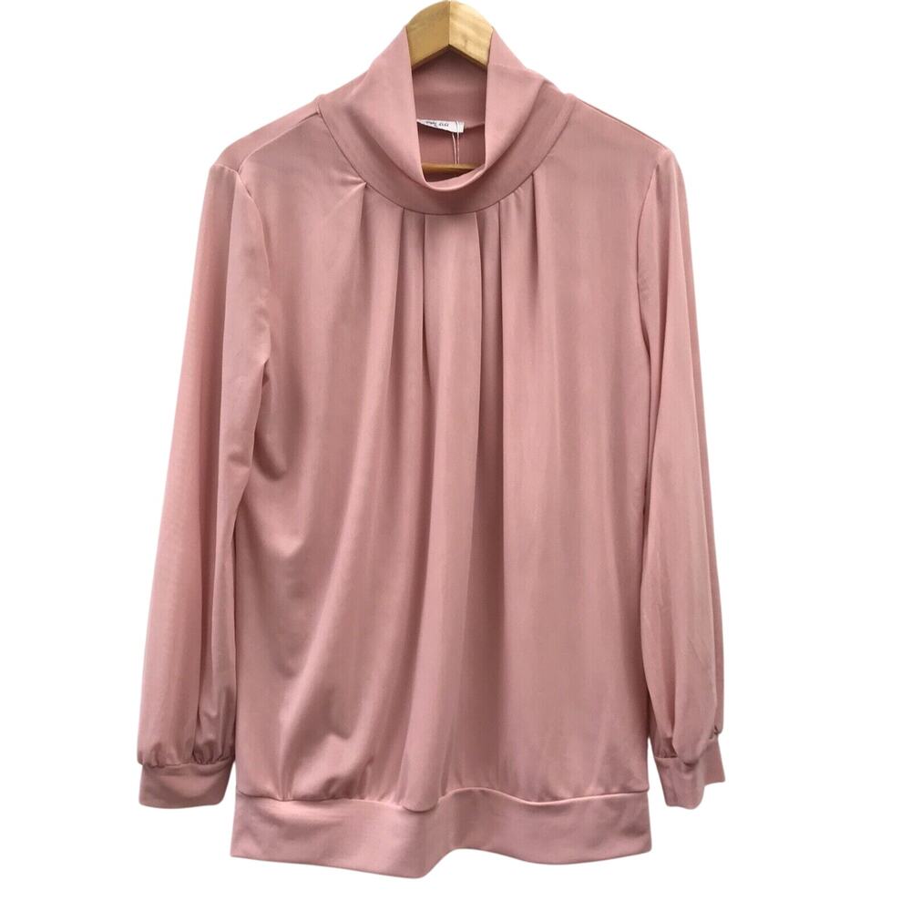 Diphi LiLi Top Womens XL Pink Mock Neck